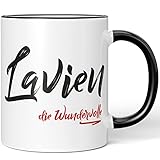 JUNIWORDS Tasse, Lavien, die Wundervolle, Schwarz (5258207)