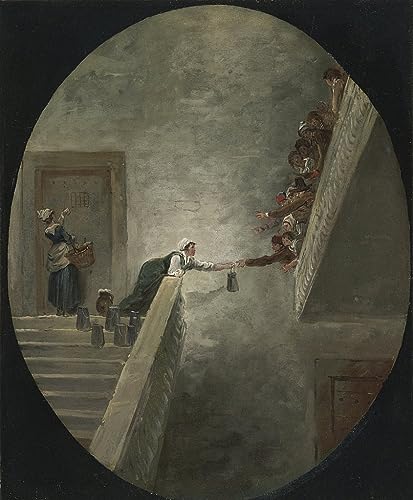Impresiones de lienzo de 60x90cm pintura de Hubert Robert decoración de interiores clásica