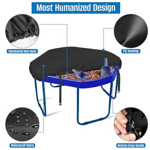 SIRUITON Universal Tuff Tray Cover 100x100x10cm with Strong Elastic Edges, Heavy Duty 600D Oxford Waterproof, Lightweight, Anti Mould Resistant, Durable Design, Universal Fit To Any Tuff Tray Size