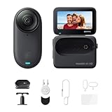 Insta360 GO 3S - 4K小型ウェアラブルVlogビデオカメラ、ハンズフリーPOV、どこでもマウント、手ブレ補正、バッテリー寿命140分、10m防水、AI編集、Apple Find My対応、Vlog/旅行/アウトドア/ペットPOV用 アクションキット - 128GB