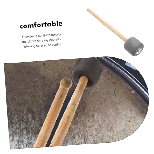 Baqueta de madera ergonómica para bombo color gris miniatura 7