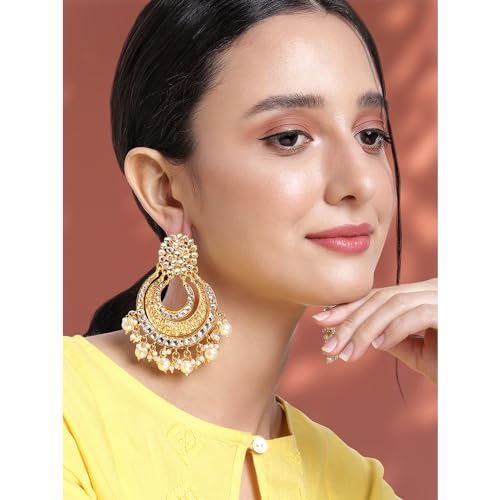 Image of Peora Traditional Indian Earrings Set Jewellery Gift for Women Girls