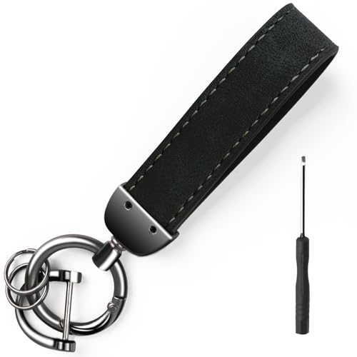 MUPEAK Car Key Chain for Men Women, Premium Leather, Universal