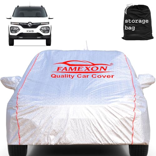 Image of Kwid Car Cover Waterproof with Free Bag and All Weather for Car Cover,100% Waterproof Outdoor Car Covers Rain Snow UV Dust Protection. Custom Fit
