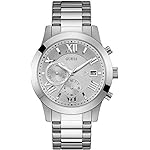 GUESS-Men-Silver-Round-Stainless-Steel-Dial-Analog-Watch-W0668G7