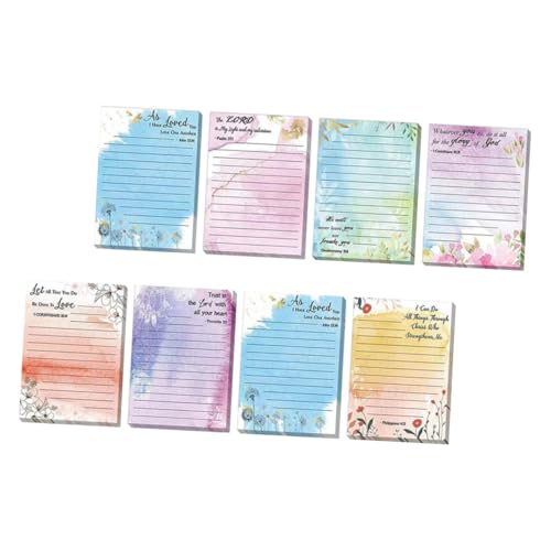 Abaodam 多彩花柄冊付箋メモパッド 小型書きやすい両面使用可能 便利な携帯用粘着メモ 学校 オフィス 家用実用ノート