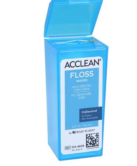 Acclean - Hilo dental encerado sin sabor, 183 m