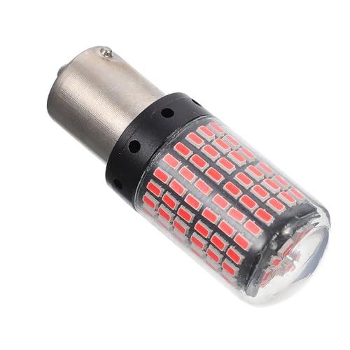 PRETYZOOM Ampoule LED pour Voiture 12-24V 144 Smd 3014 Rouge Ba15S Clignotant Anti-Stroboscopique Feu de Décodage Signal Lumineux Solide pour Usage Nocturne