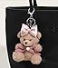 YILANFULL Plush Keychain Bear Bag Charm, Cute Pink Bownot Teddy Bears Keychains for women Girl, Kawaii Stuffed animal Charms for Purse Handbags Tote Backpack