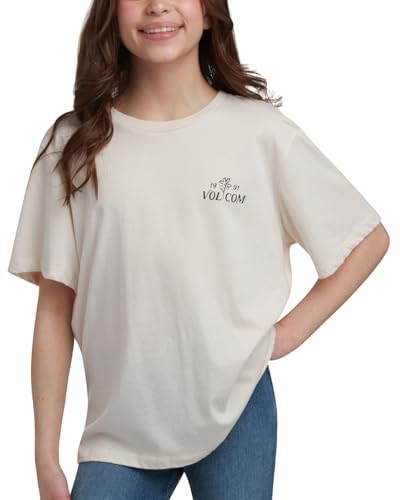Image of Volcom Girls Shirts - Casual Crewneck Short Sleeve Graphic Tee Trendy Tops - Breathable Girls Summer Clothes