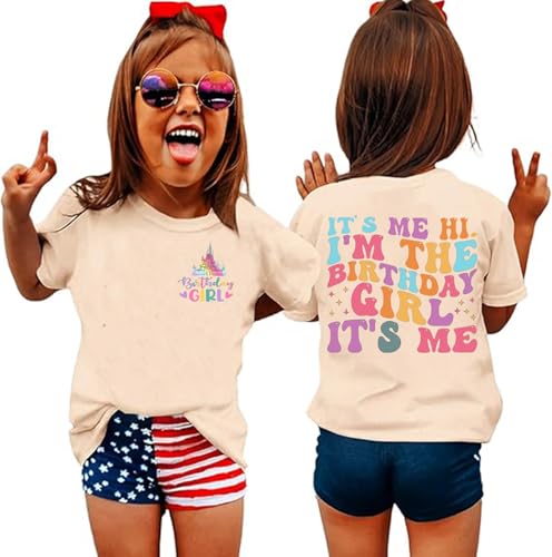 Image of Birthday Girl Shirt for Kids Its Me Hi Im The Birthday Girl Tshirts Outfit Magic Kingdom Graphic Tees Tops