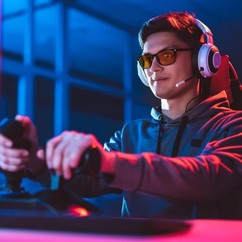 Image of MIGSIR Blue Light Blocking Glasses for Computer Gaming, Fashion Fake Helps Reduce Screen Fatigue Eyeglasses for Women Men