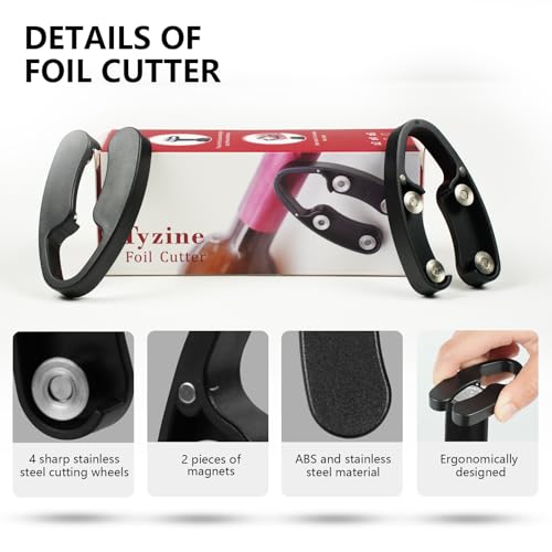 Magnetic Design Wine Foil Cutter|Foil Cutter for Wine Bottles|Wine Top Seal Cutter, Gift for Wine Lovers (6PCS)