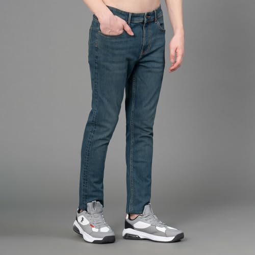 Image of Red Tape Denim Jeans for Men in Medium Blue| Denim Jeans