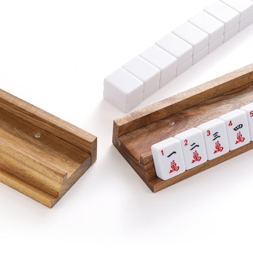 Set de 4 Soportes de Mahjong de Madera Acacia miniatura 7