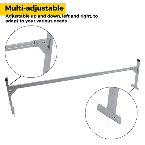 4.9' To 7.8' Aluminum Adjustable Trailer Ladder Rack Capacity 400 Lbs For Enclosed And Open Trailers Vans Cargo Trucks Pickups #TOP6