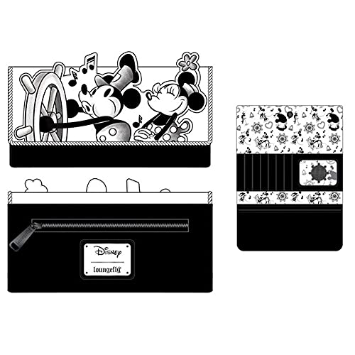 Loungefly Disney Mickey Mouse Steamboat Willie Music Cruise Flap Wallet2