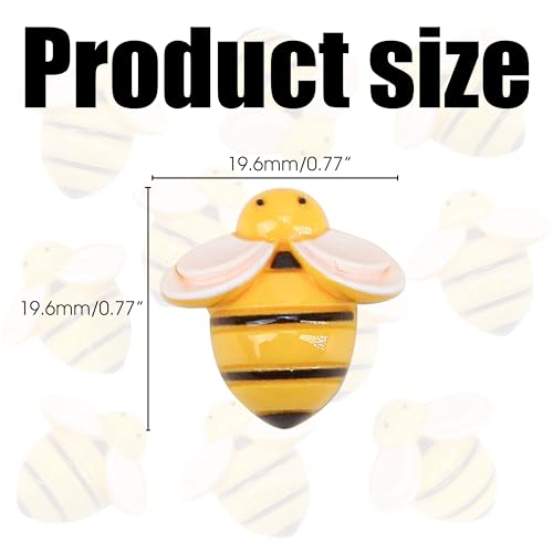 Set 10 Imán Abeja Decorativo 0.8 pulg Resina Para Nevera miniatura 2