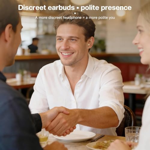 Image of Xmenha Low Profile Tiny Discreet Hidden Earbuds for Work Sleep Small Mini Invisible Earbuds Wireless Bluetooth for Small Ears Sleeping Invisible Ear Buds Headphones Black
