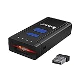 Portable Bluetooth Barcode Scanner Wireless, Eyoyo 2877 CCD Mini Handheld CMOS UPC Barcode Reader Compatible for POS, iPad, iPhone, Android Phones, iOS Work for Store, Book, Library Inventory