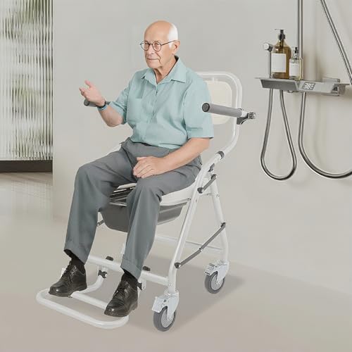 Chaise commode aluminium résistant à l'eau pour sécuriser la douche et les WC - 2