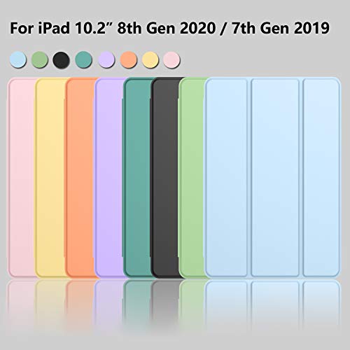 Imieet Ipad 9Th Generation Case 2021/Ipad 8Th Generation Case 2020 10.2 Inch With Pencil Holder, Ipad 7Th Gen 2019 Case With Soft Baby Skin Silicone Back, Auto Wake/Sleep Cover (Sky Blue) #TOP6