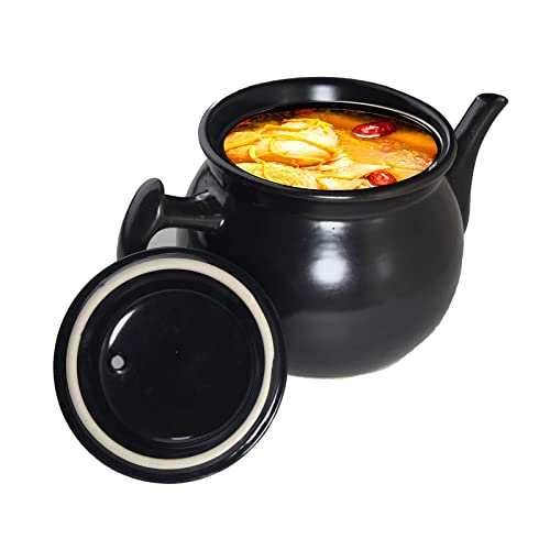 Image of Spodumene Porcelain Teapot 1.8qt China Casserole with Lid Ceramic Kettle Tea Pot for Stovetop Oven Safe