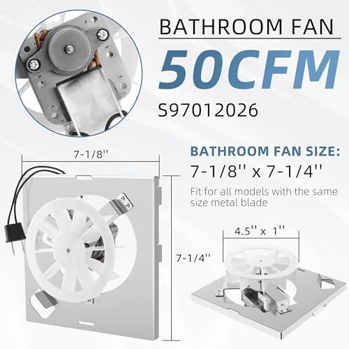 【Upgraded 100% Copper】 696N-R02 B Unit Bathroom Exhaust 50CFM Fan Motor Assembly S97012026 Compatible with Bro-an Nu-Tone 696N-R02 B 696N-R01 B 688-K 688-J 688-H 688-G 663-G 663-H 663-J by Fetechmate by Fetechmate - Image 4