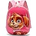 Tomicy Paw Dog Patrol Sac à Dos, La Pat ’Patrouille Cartable Filles Mighty Pups avec Skye, Sac à Dos Enfant pour Ecole Maternelle, Crèche Garderie, Primaire, Taille Unique, Rouge
