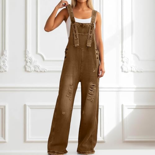 Monos vaqueros mujer con tirantes ajustables retro casual 4