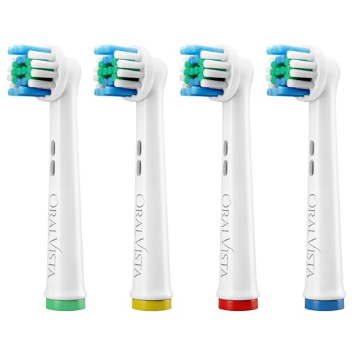 OralVista Brossette Oral-B Compatibles, 4-Pack Tête Brosse à Dent Oral B Compatibles - Haute Qualité, Nettoyage en Profondeur, Brossette de Rechange pour...