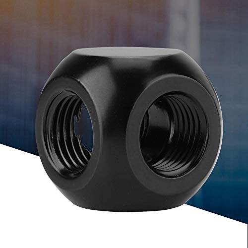 G1/4 Tube Connector Inner Thread Brass 3 Way PC Water Cooling Tube Connector Fitting Adapter 3-Way (T Type) Threaded Holes - Image 4