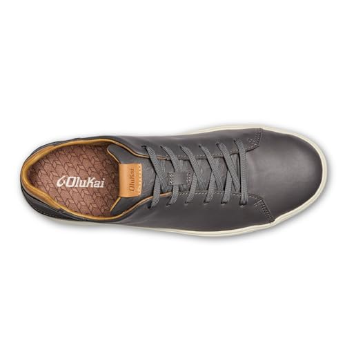Image of OluKai Lae'ahi Li 'Ili Men's Waterproof Leather Sneaker, Versatile & Casual Everyday Shoe, All-Day Comfort & Support, Enhanced Grip & Traction