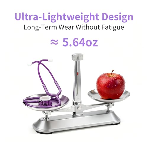 Image of SCIAN Dual Head Stethoscope with Ear Tips for Doctors, Nurses, Medical Nursing Students, Clinical Student Use, Classic Stainless Steel Stethoscope Kit, Purple