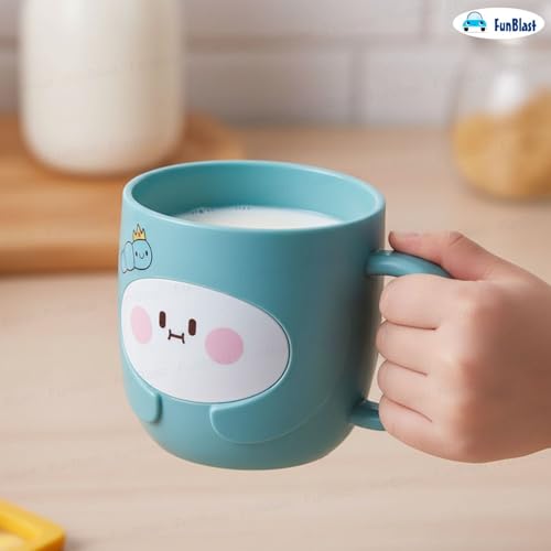 Image of FunBlast Milk Mug for Kids - 350 Ml; Unbreakable Mug for Kids, Milk Mugs for Kids Unbreakable - Milk Drinking Cup for Kids (SeaGreen2)