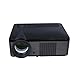 HTP (TM) LED 106 LED Projector Multimedia White HD 1080P 854540 2000Lumens LCD HDMI Laptop USB for Home Theater Cinema Movie Game Effect FULL BLACK (LED 106)