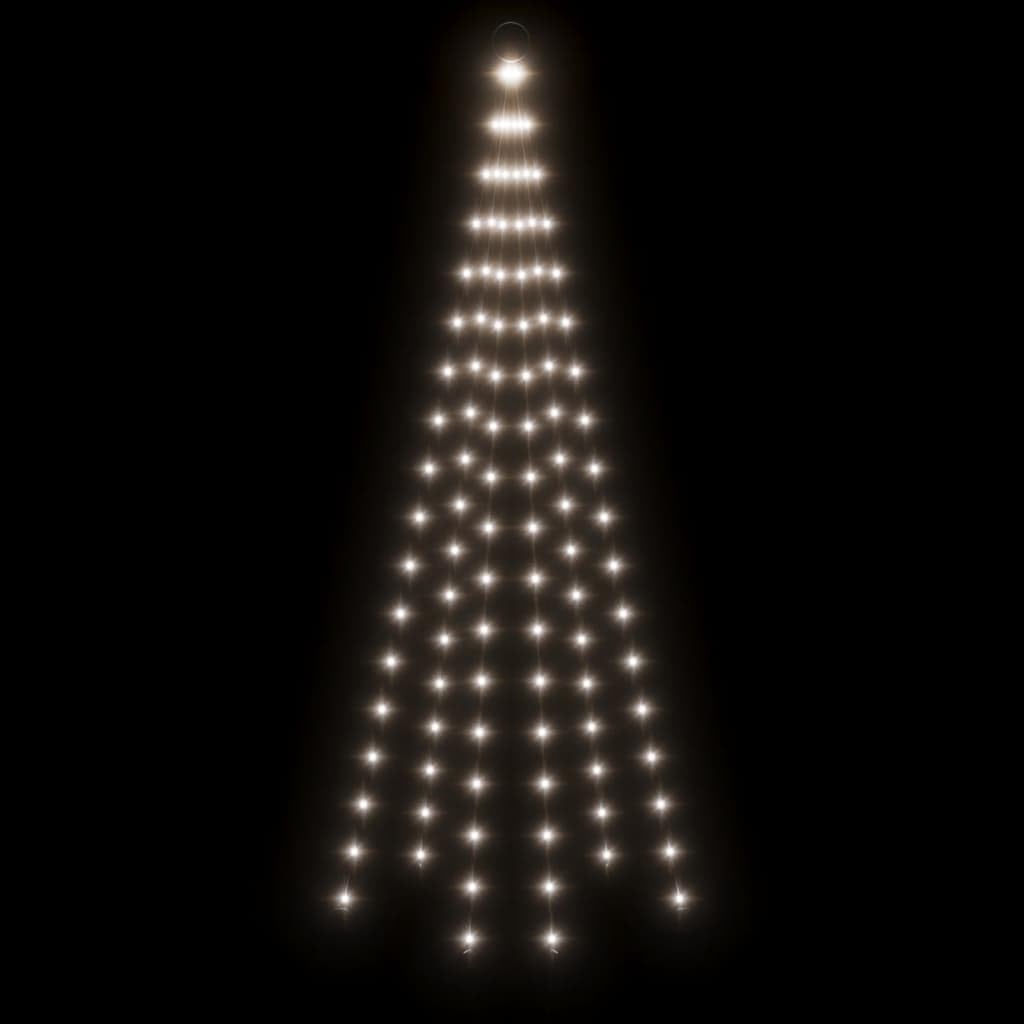 lucine a batteria,luci led usb,luci a led a batteria,Albero di Natale Pennone Bianco Freddo 108 LED 180 cmIdeal für Weihnachtsfeiern, Wandambiente