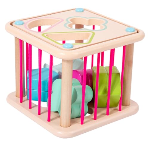 DECHOUS 木製感覚ブロック 知育 カラフル積み木 の手指訓練 幼児向け認知発達おもちゃ 簡単操作 持ち運び便利 用品