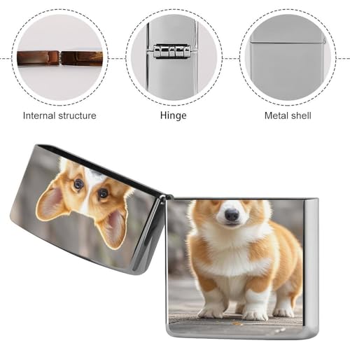Funda para encendedor clásico con diseño Corgi Dogs miniatura 5