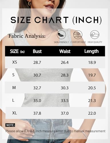 Tank Tops for Women Scoop Neck Sleeveless Tops Workout Cropped Ribbed Summer Y2k Clothes 20253