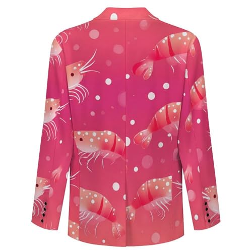 Funny Shrimp Men's Blazer Printed Button Suit Jacket Slim Sport Coat Blazers4