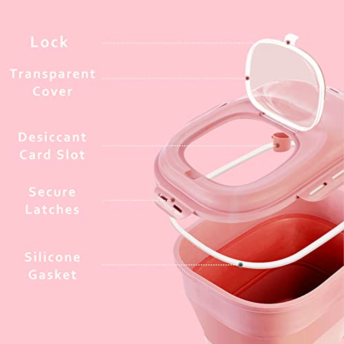 Collapsible Dog Food Storage Container, 30 Lb Pet Cat Pantry Plastic Large Containers Bin With Wheels Airtight Lids Locking Bowl, 50 Lb Kitchen Cereal Flour Sugar Rice Leakproof Sealable Dry Holder #TOP3