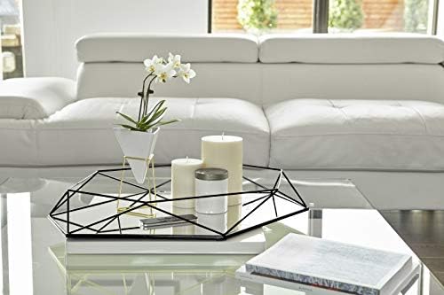 UMBRA Prisma Mirror. Prisma wall mirror on black metal structure. Dimensions 56.5x42.5x8.3 cm