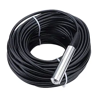 Water Liquid Level Sensor, 4?20mA Stainless Steel Liquid Depth Level Meter Sensor with Waterproof 33m 108.3ft Cable, 0-5M Measure Range Liquid Water Level Sensor Transmitter for
