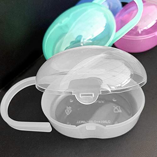 Boîte à Sucettes Bébé - Lot De 6 étuis Portables Transparents, Avec Corde D'attache, Pour Rangement Hygiénique à La Maison Et En Voyage