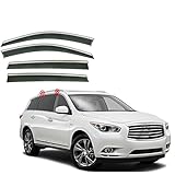 HALODE 4 pezzi Viseras Resistentes a la Intemperie para Infiniti JX35 MK1-L50 2012-2013,parasole Resistente Alle Intemperie, accessori per Auto durevoli di Alta qualità