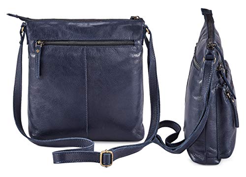 Image of Wise Owl Accessories Real Leather Small Crossbody Handbags & Purses for Women -Premium Crossover Over the Shoulder Bag