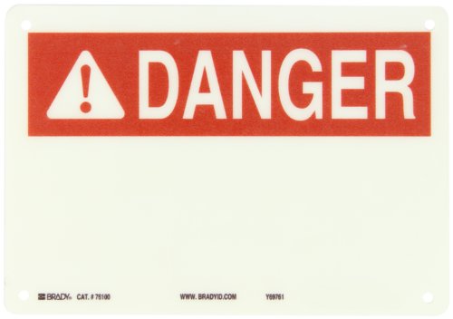 Panneau Danger Brady 76100 vierge pour sécuriser vos zones industrielles à risques