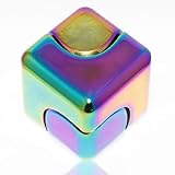 Cube Spinner Fidget Toy – Relieves Anxiety, ADHD, Stress & Boosts Focus – Durable Metal EDC, Fun & Quiet – Ideal for Kids & Adults. Multi-Colored.