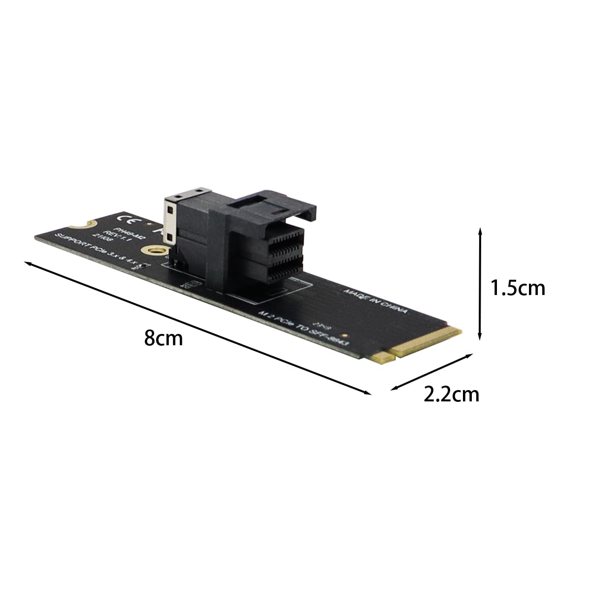 DollaTek Adapter M.2 NGFF Mkey PCIeX4 do SFF8643 -U.2 Szybka transmisja